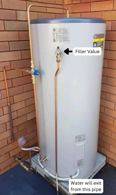 Electric hot water system diagram